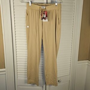 NWT Gradual Womens Beige‎ Track Yoga Pants Small